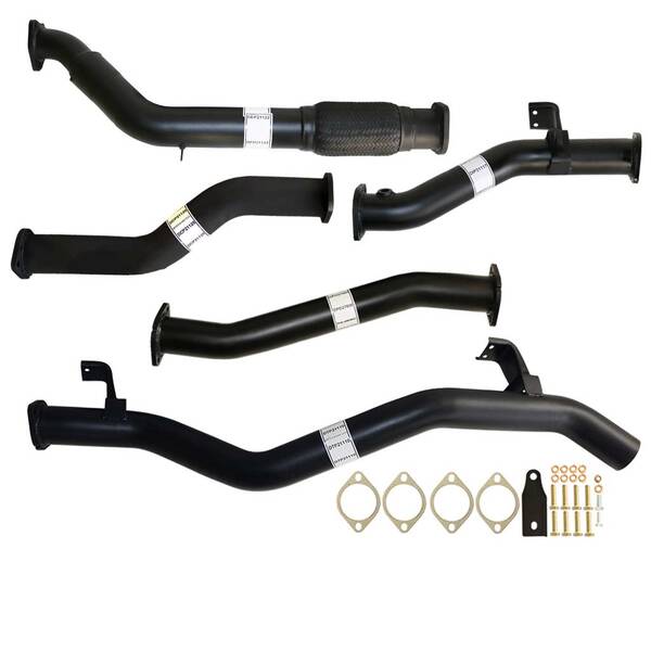 Fits Toyota LANDCRUISER 79 SERIES VDJ79 4.5L 1VD-FTV SINGLE CAB, DOUBLE CAB # DPF REPLACE# 3" TURBO BACK CARBON OFFROAD EXHAUST WITH PIPE ONLY - TY227-PO 1