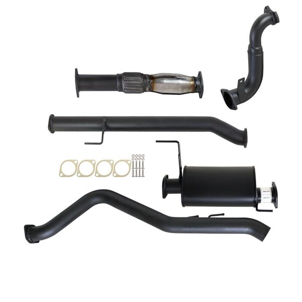 HOLDEN COLORADO RG 2.8L DURAMAX 6/2010 - 9/2016 3" TURBO BACK CARBON OFFROAD EXHAUST WITH CAT & MUFFLER - Carbon Offroad