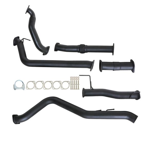 ISUZU D-MAX RC 3.0L 4JJ1-TC 2008 - 2010 3" TURBO BACK CARBON OFFROAD EXHAUST WITH PIPE ONLY - IZ243-PO 1
