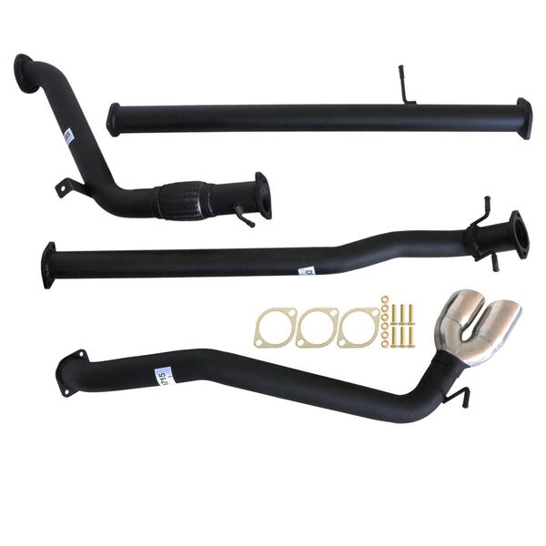 MAZDA BT-50 UP, UR 9/2011 - 9/2016 3" TURBO BACK CARBON OFFROAD EXHAUST PIPE ONLY SIDE EXIT TAILPIPE - MZ248-POS 1