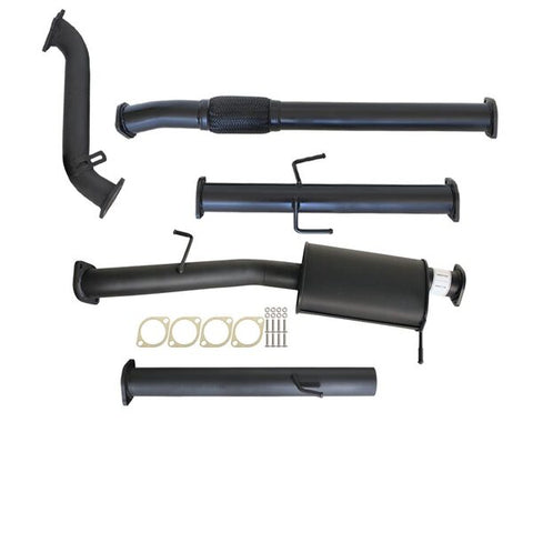 MITSUBISHI TRITON ML 2.5L 4D56 06 - 09 3" TURBO BACK CARBON OFFROAD EXHAUST WITH MUFFLER NO CAT - Carbon Offroad