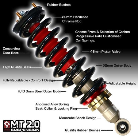 MT 2.0 Ford Everest 2015-2019 Strut Shock Kit 2-3 Inch - MT-FORD-EVER2_2SD 13
