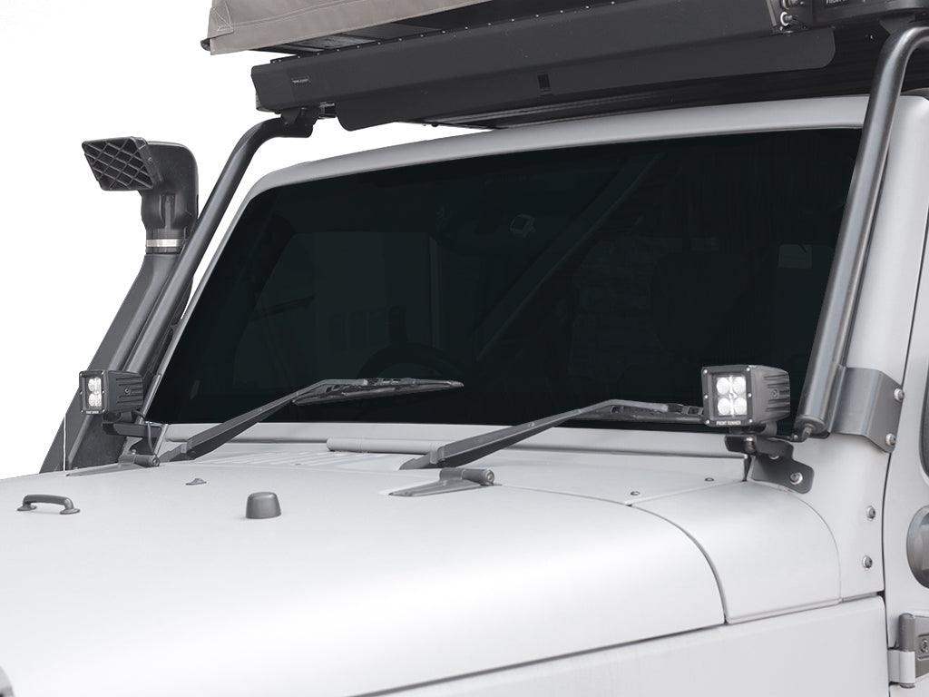 Jeep Wrangler JK/JKU Windshield Spot Light Brackets - by Front Runner - 4X4OC™