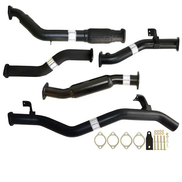 Fits Toyota LANDCRUISER 79 SERIES VDJ79 4.5L 1VD-FTV SINGLE CAB, DOUBLE CAB # DPF REPLACE# 3" TURBO BACK CARBON OFFROAD EXHAUST WITH HOTDOG ONLY - TY227-HO 2