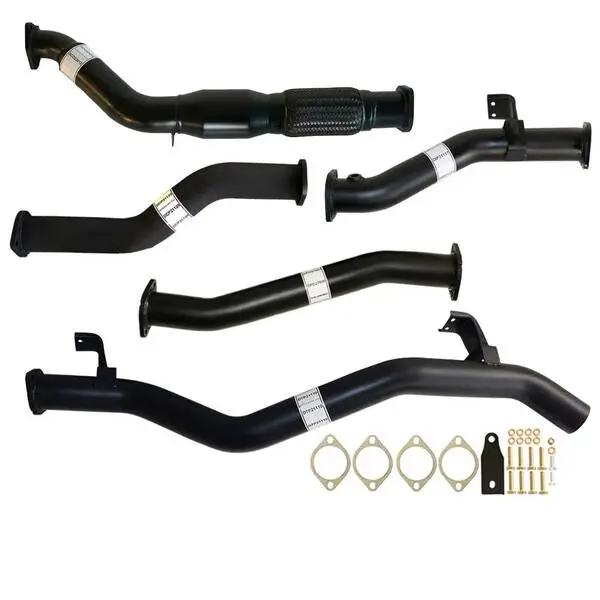 Fits Toyota LANDCRUISER 79 SERIES VDJ79 4.5L 1VD-FTV SINGLE CAB, DOUBLE CAB # DPF REPLACE# 3" TURBO BACK CARBON OFFROAD EXHAUST WITH CAT & PIPE - TY227-PC 2
